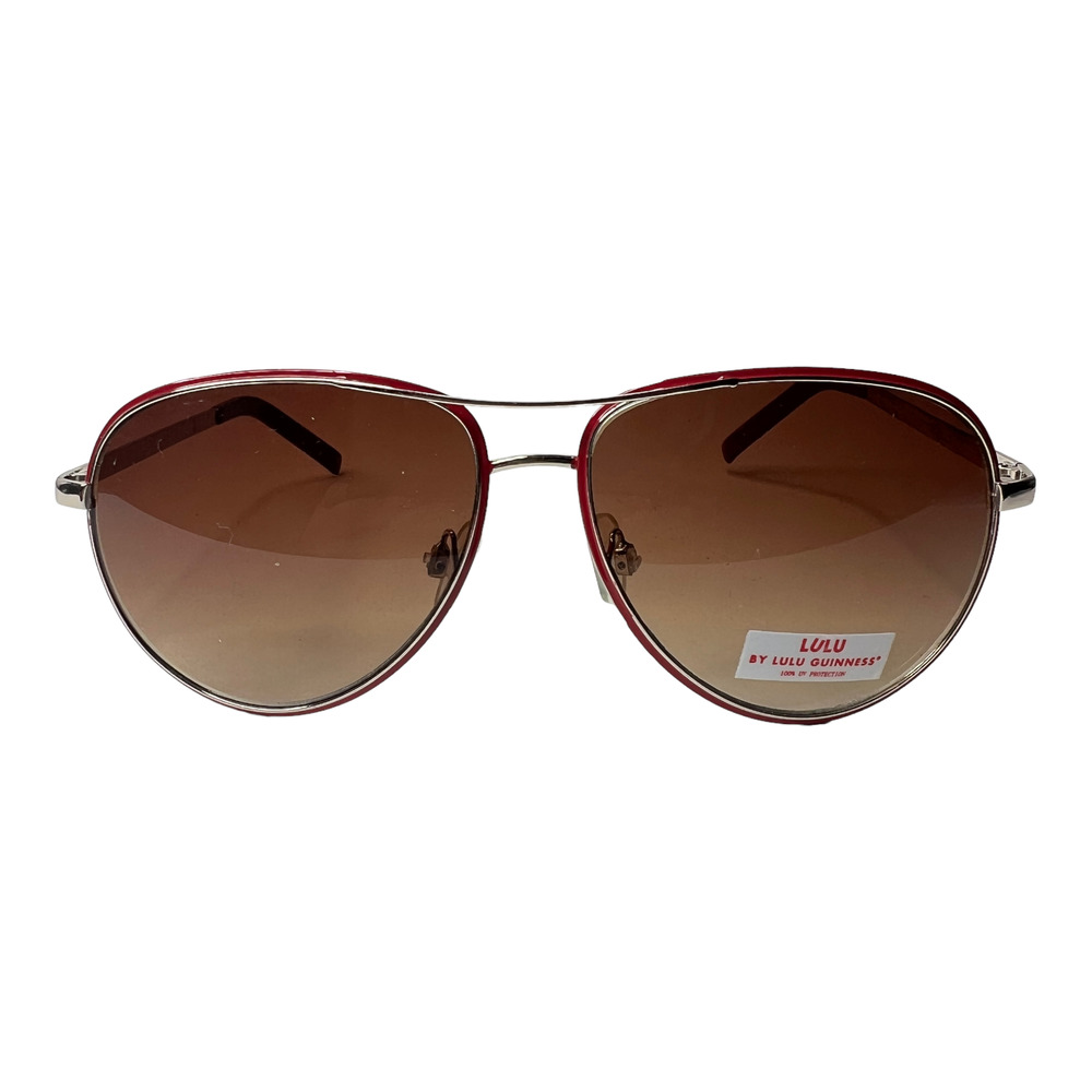 LULU‎ GUINESS Eyeglasses Frames L665 59-15-135 Red Full Rim H3842